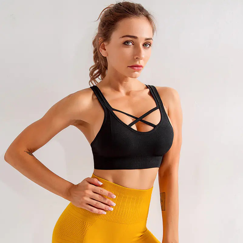 Yoga Vest Women's Sports Bra with Breathable Support - Lingerie
