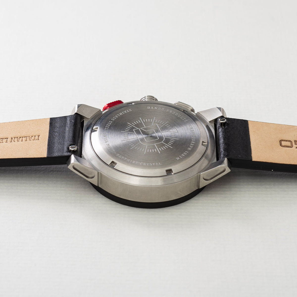 CR-01 - Chrono Watch with Italian Leather Strap - Jet Black