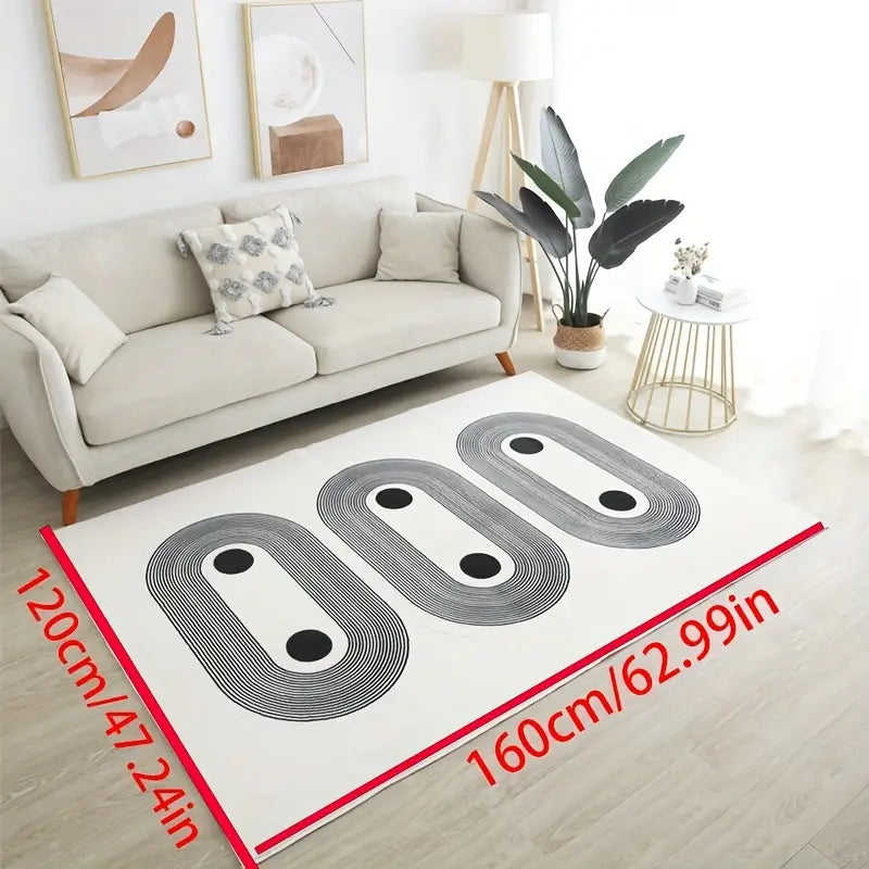 Imitation Cashmere Modern Rectangle Floor Mat (1pc)