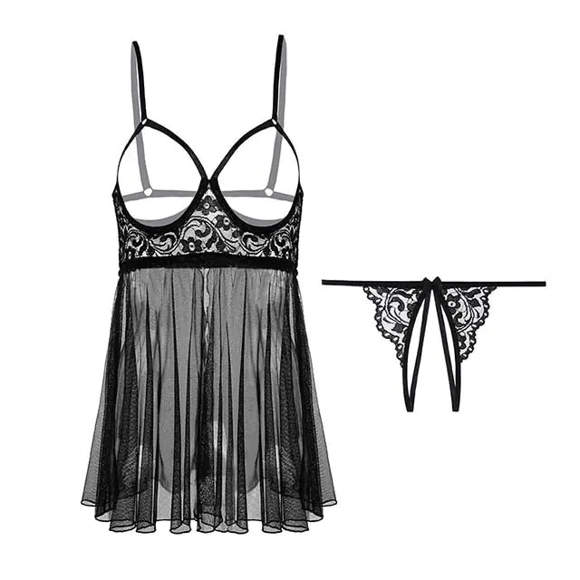 Lingerie Nightdress with Adjustable Straps and Temptation