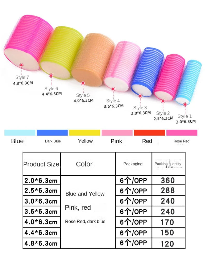 Self-Adhesive No-Heat Hair Curlers - 888