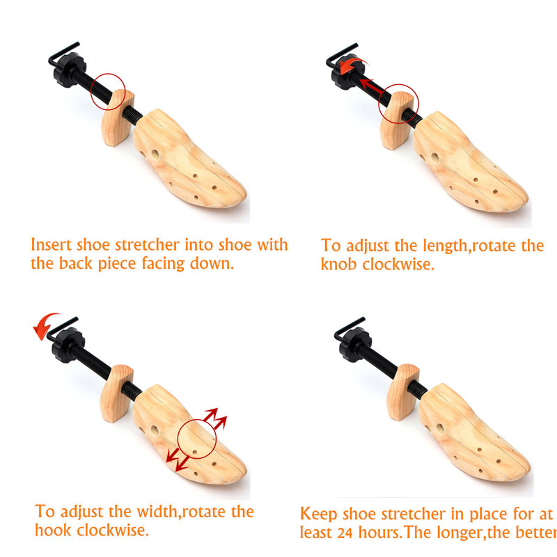2-Way Wooden Adjustable Shoe Stretcher Expander Men Women Boot Size US 5-13 - Us seller