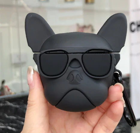 Cute Cartoon Bulldog Headphone Case Cover