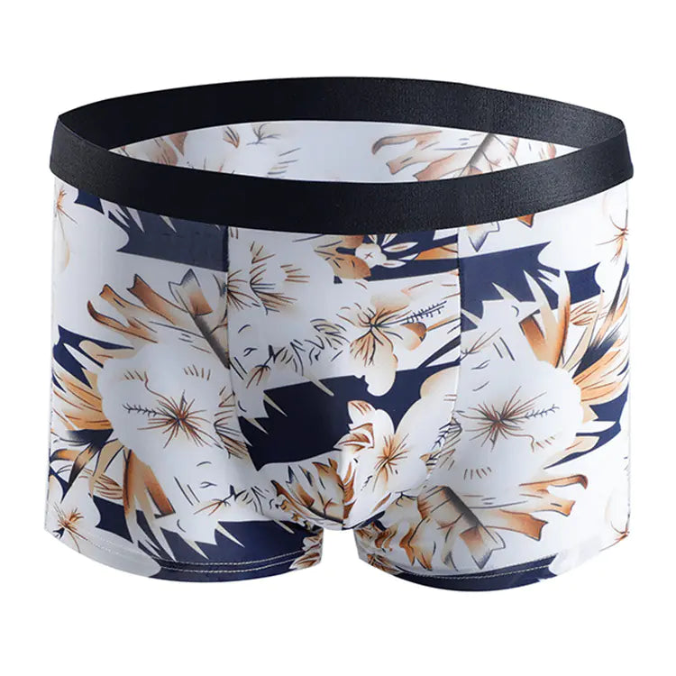 Men's Breathable Boxer Shorts with Fashion Print- Lingerie