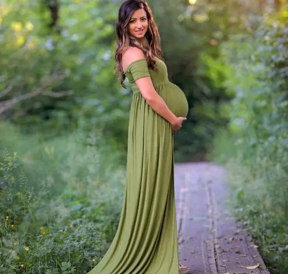 Maternity Maxi Dress for Photography and Baby Showers - 888