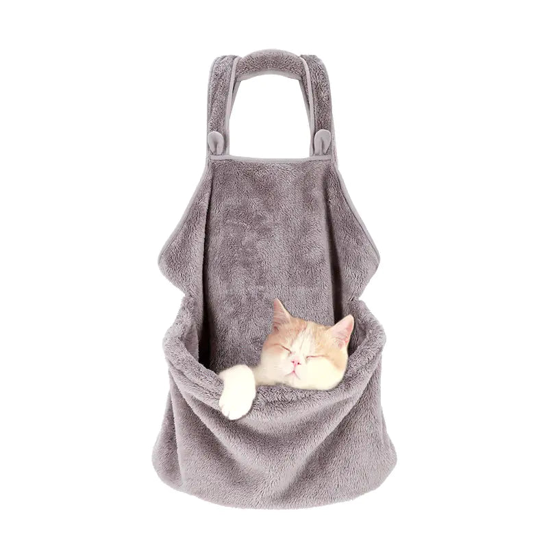 Haustier-Rucksack für Hunde und Katzen – Plüsch-Doppel-Schultertasche