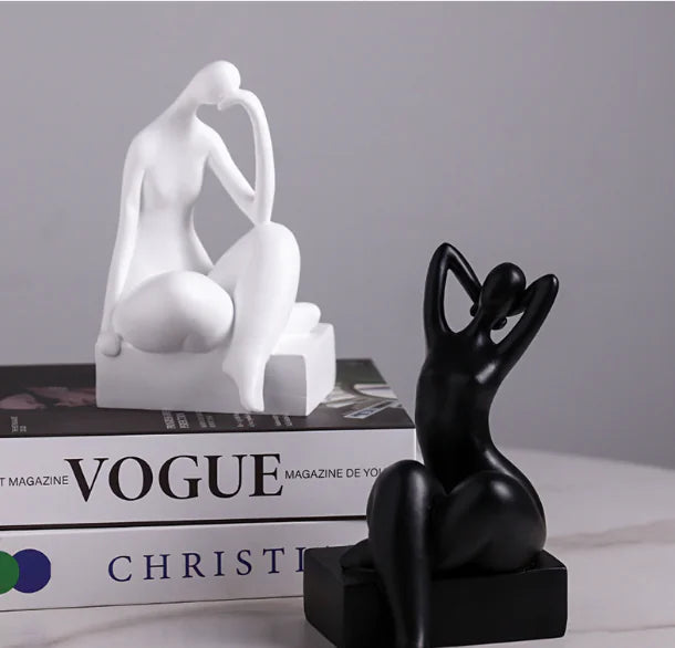 Modern Minimalist Bookends Figurine for Home & Office