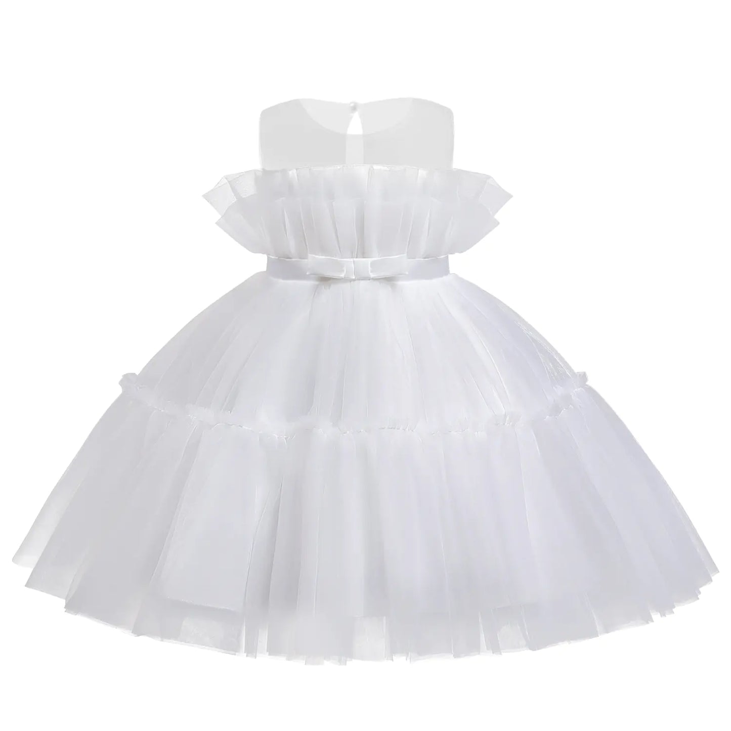 Korean Style Mesh Princess Dress with Bow Tutu Skirt - 888