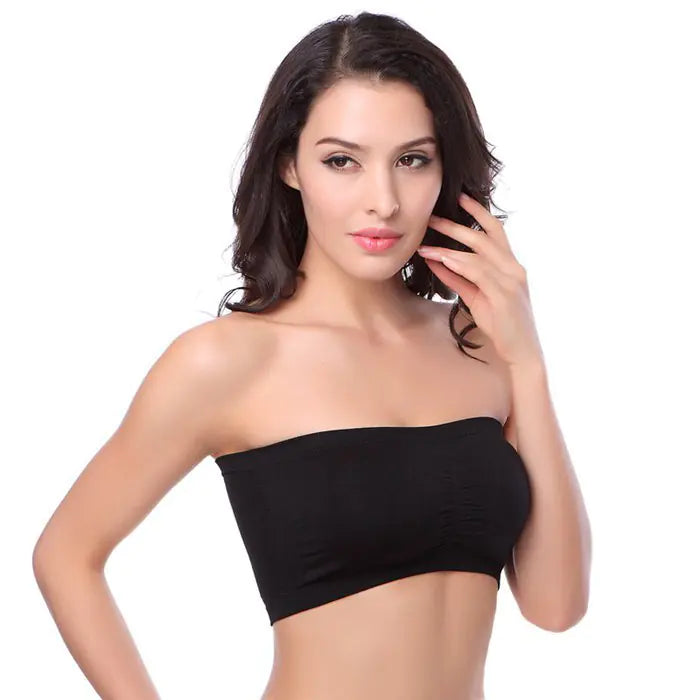 Strapless Seamless Bandeau Bra with Pad - Lingerie