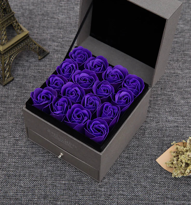 Square Drawer Gift Box for Valentine's Day, Necklace Box