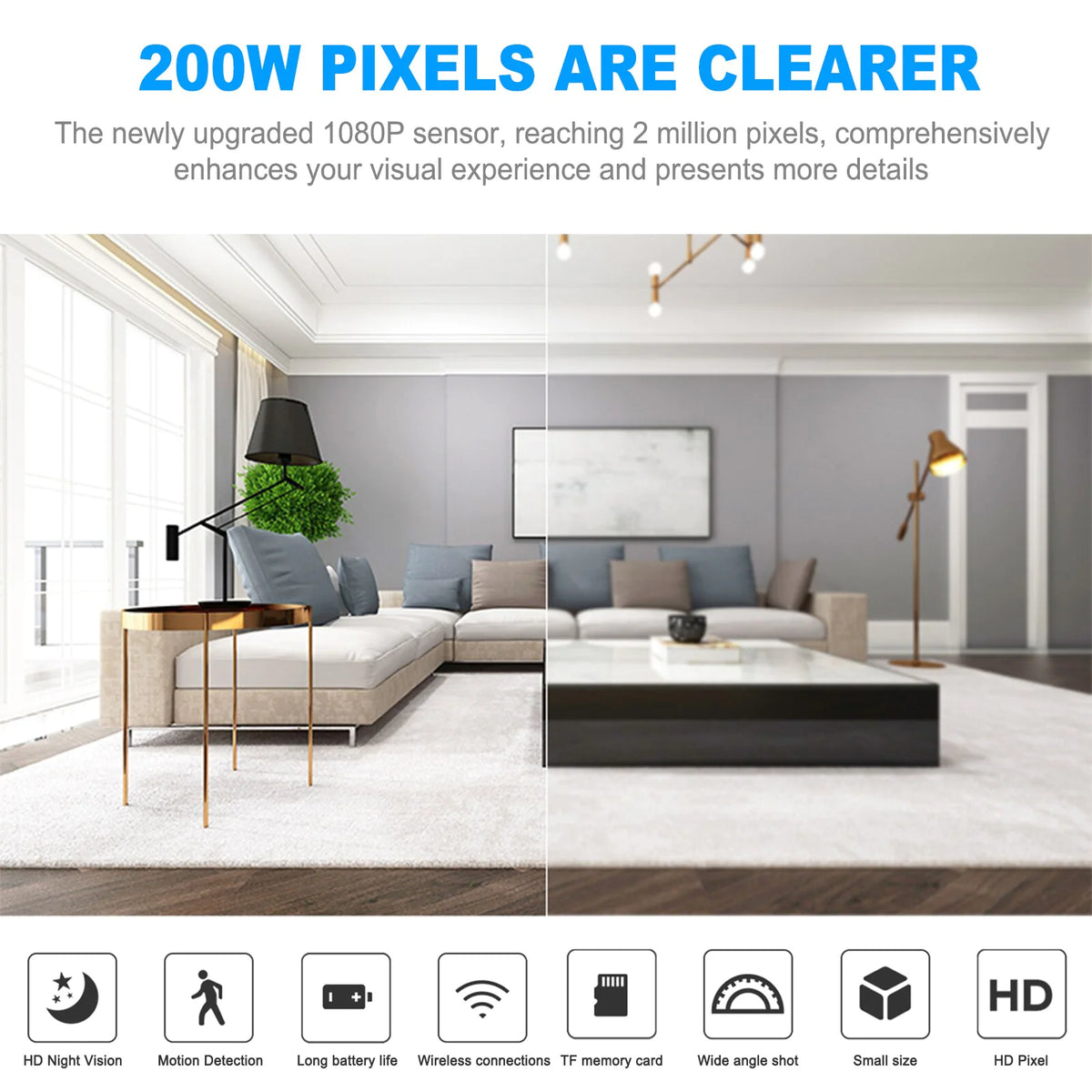 Mini Camera Wireless Cam WiFi Home Security HD 1080P DVR