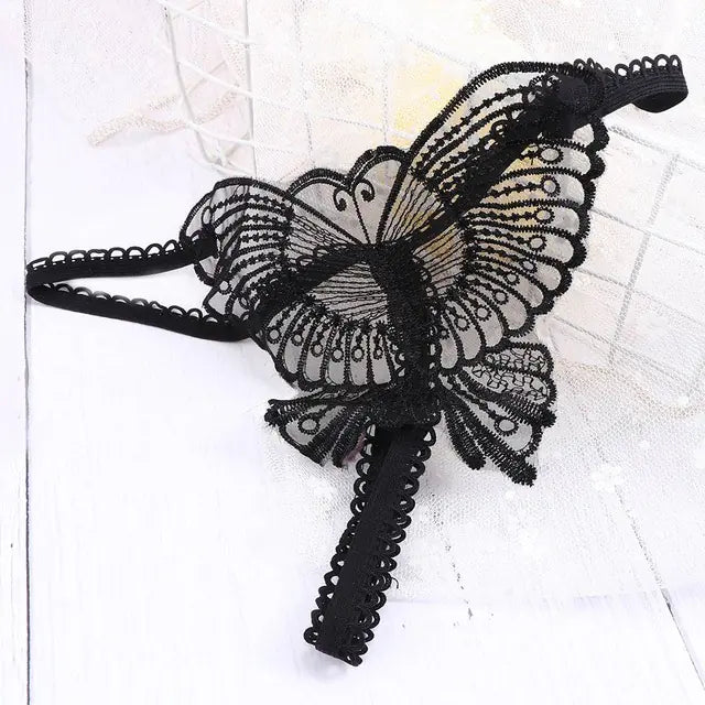 Lace Open-Crotch T-Back Panties for Women - Lingerie