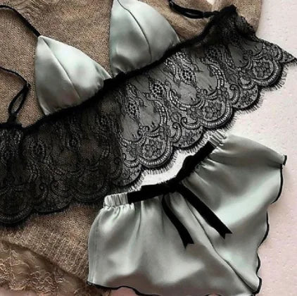 Lace Two-Piece Women’s Swimsuit and Lingerie Set