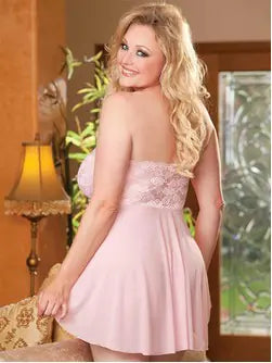 Lace Bustier Lingerie Set for Plus Size Sleepwear