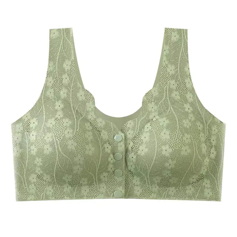 Plus Size Seamless Front Closure Bra for Mature Women - Lingerie