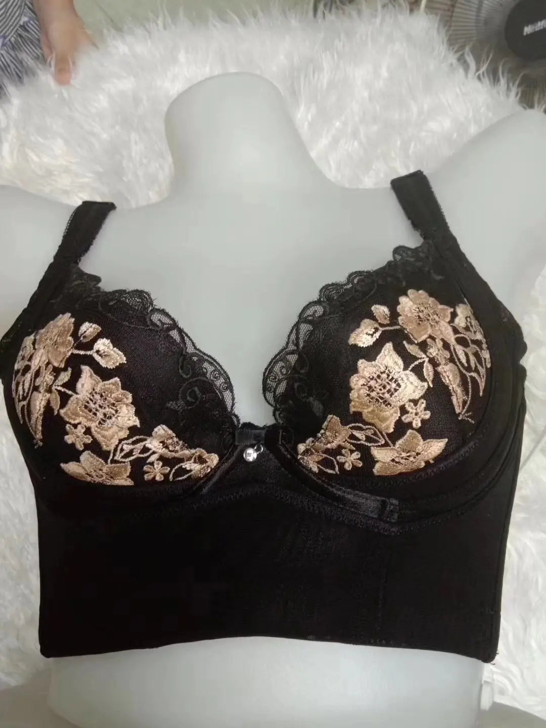 Floral Memory Steel Ring Push-Up Bra (Lingerie)