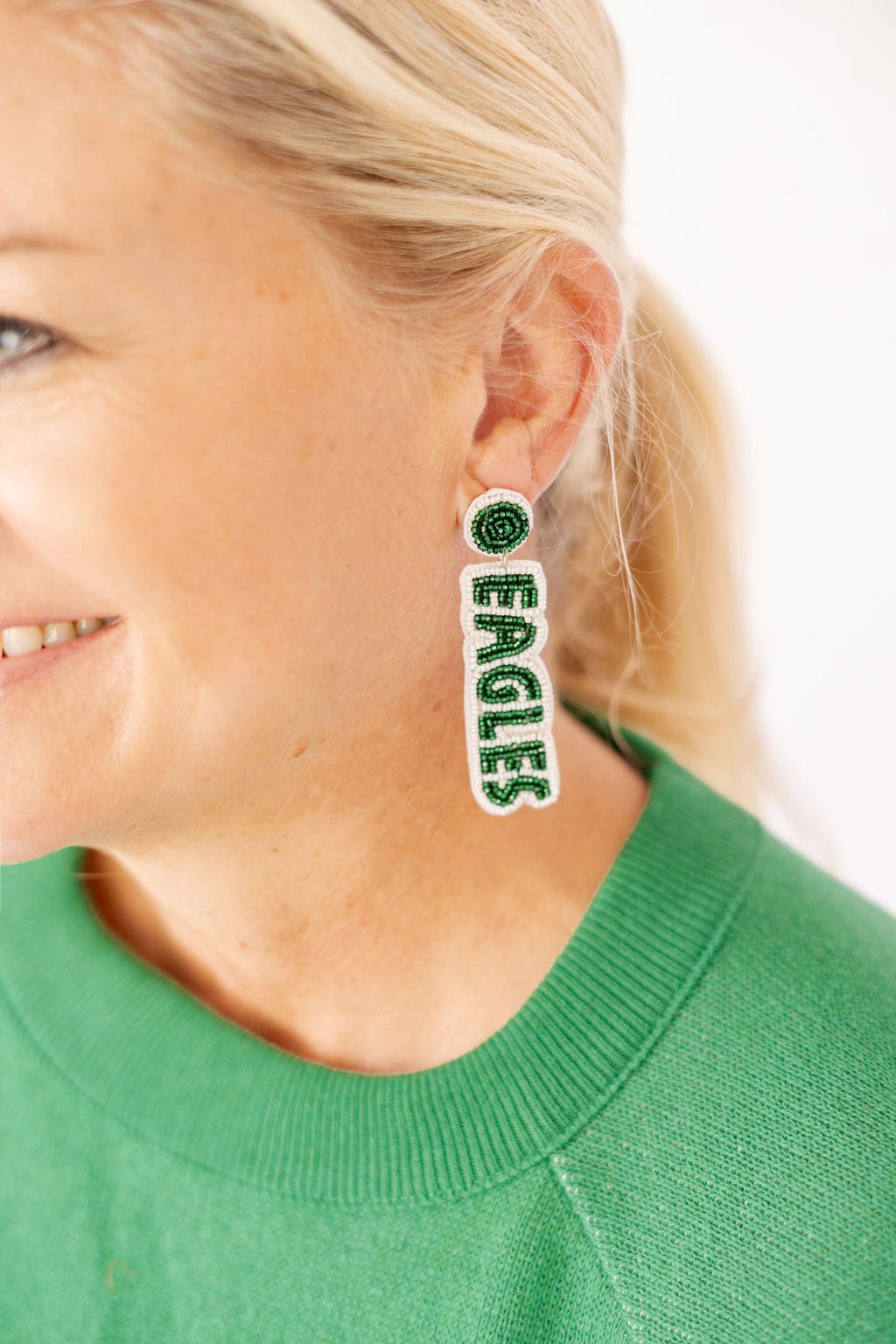 Eagles Drop  - Fabric Backed Earrings