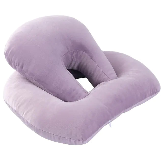 U-Shaped Neck Support Travel Pillow with Arm Rest