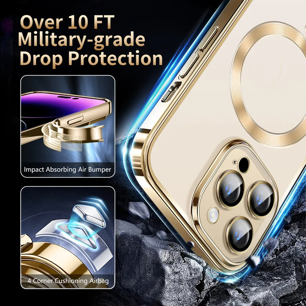For Apple iPhone 14 13 12 11 Pro Max Case Mag Safe Magnetic Camera Lens Cover - Us seller