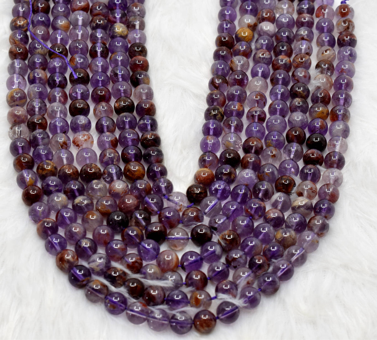 Ametrine Beads, Natural Crystal Round Beads 6mm to 10mm
