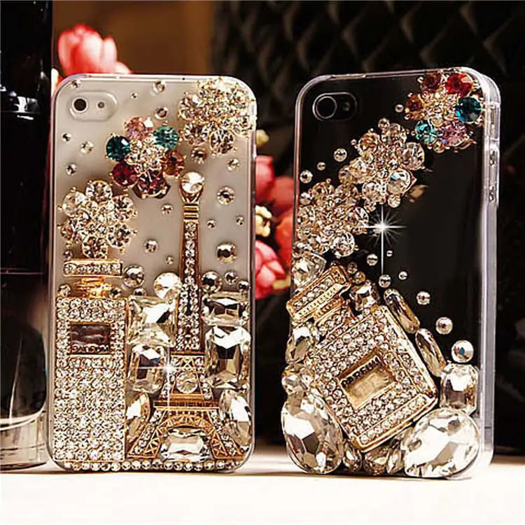 Rhinestone Transparent Phone Case for iPhone