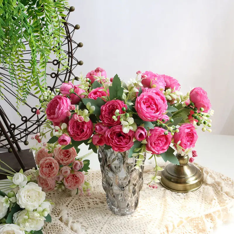 5 Heads Artificial Peony Simulation Flower Decoration