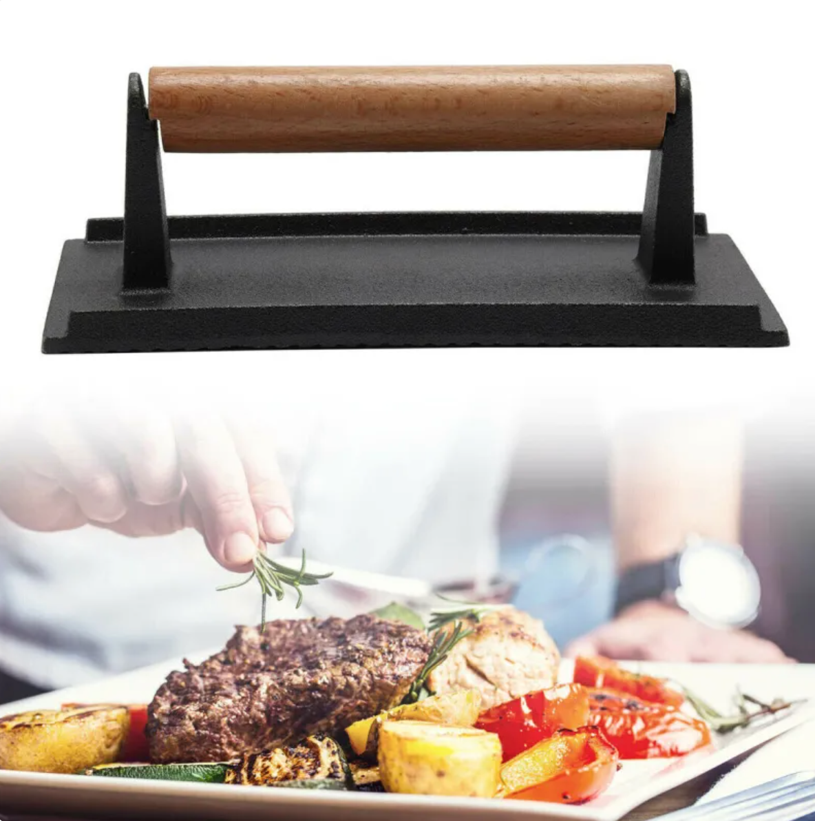 Cast Iron Steak Press