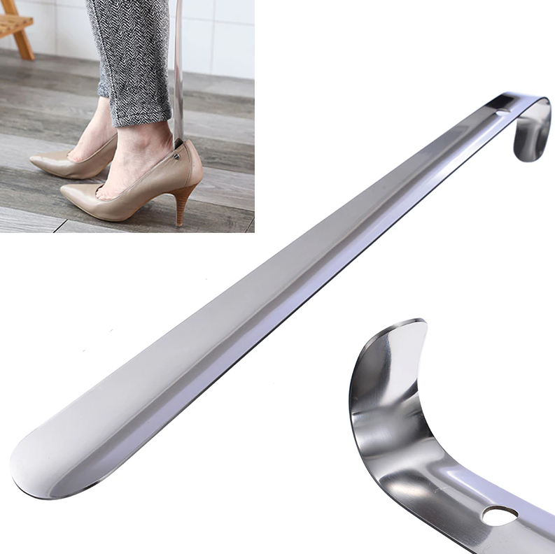 22in Extra Long Handle Shoe Horn Stainless Steel Metal Shoes Remover Shoehorn US seller