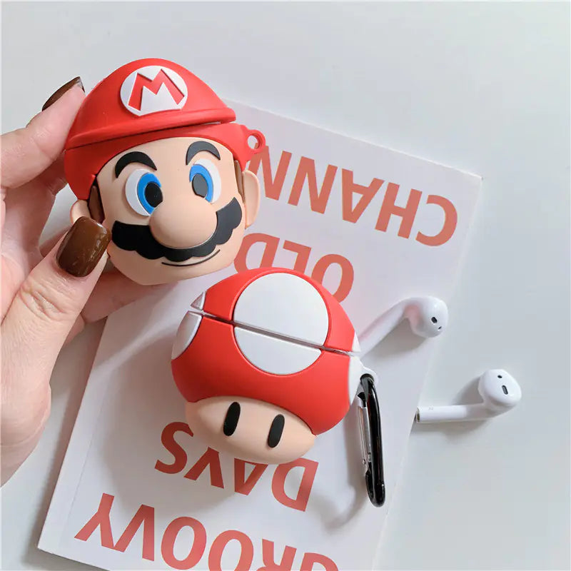 Silicone Case for AirPods 2 - Mario Cartoon Design