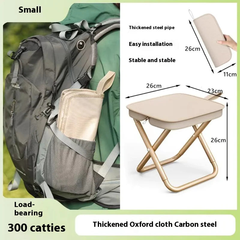 Portable Outdoor Folding Pocket Stool | Portable Outdoor Folding Pocket Chair | Camping chair | Hiking Chair– Compact & Lightweight Seat
