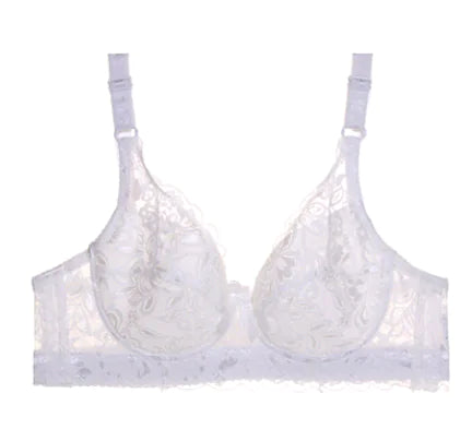 Ultra-thin Lace Bra for Plus Size with Adjustable Fit - Lingerie