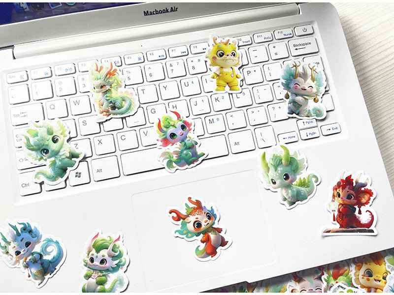 Fantasy Dragon Sticker Pack – 60 Waterproof Mythical Designs