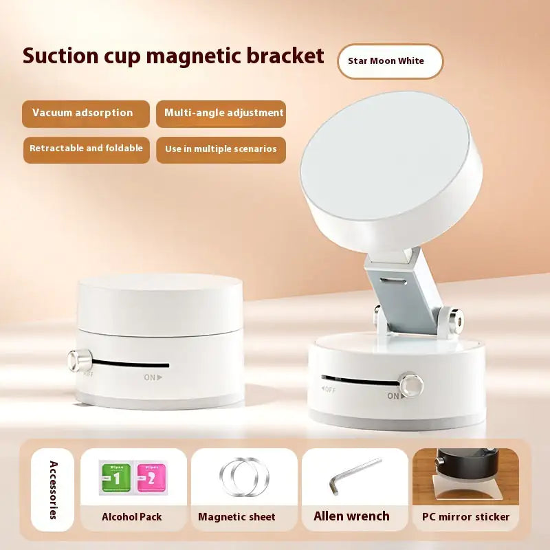 Foldable Magnetic Vacuum Car Phone Holder Foldable Suction Cup With Suction Cup Hands-Free Navigation For Smart Phone - US seller