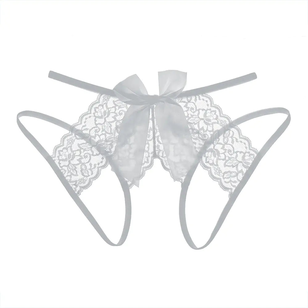 Women's Bowknot Lace Thong for Festivals and Daily Wear