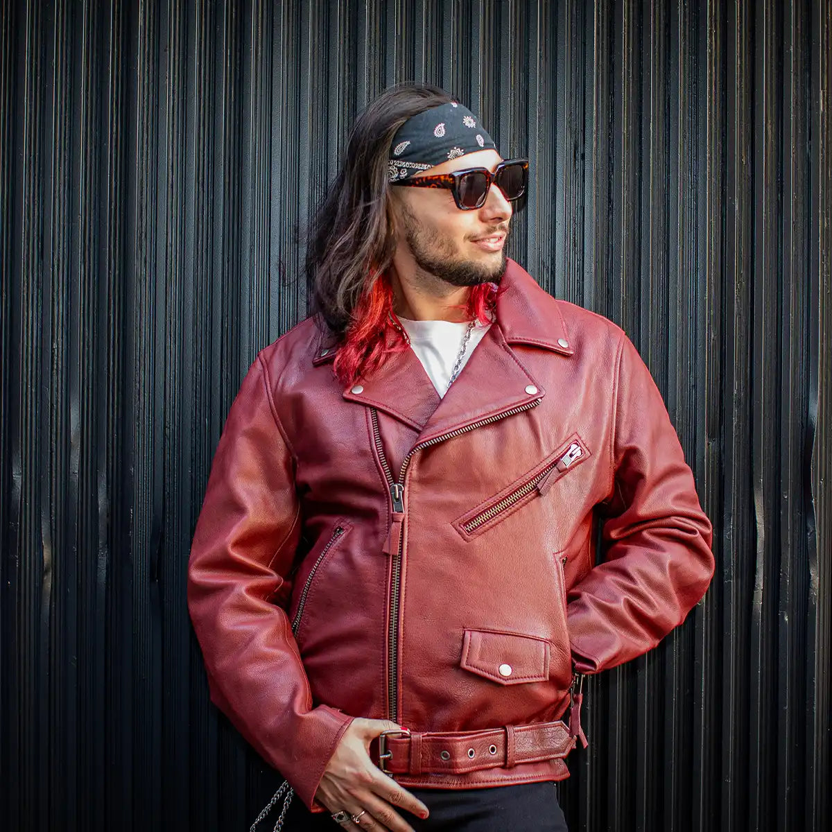 Fillmore Men's Motorcycle Leather Jacket