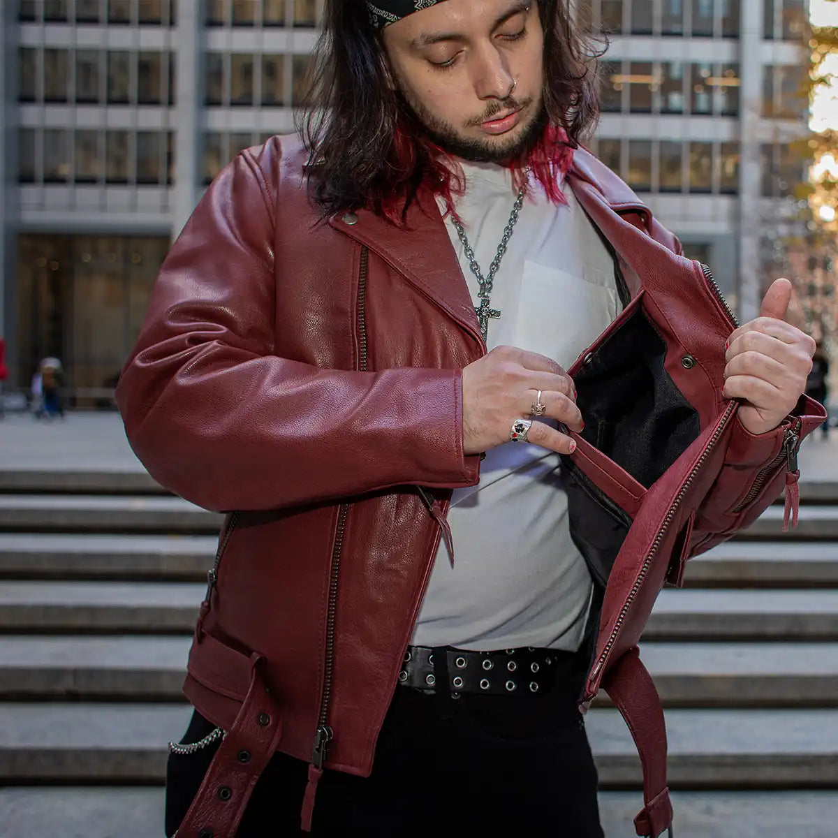 Fillmore Men's Motorcycle Leather Jacket