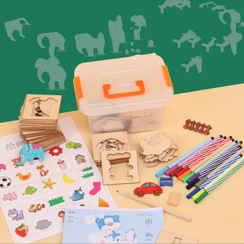Kids’ Art Set with Templates - 888