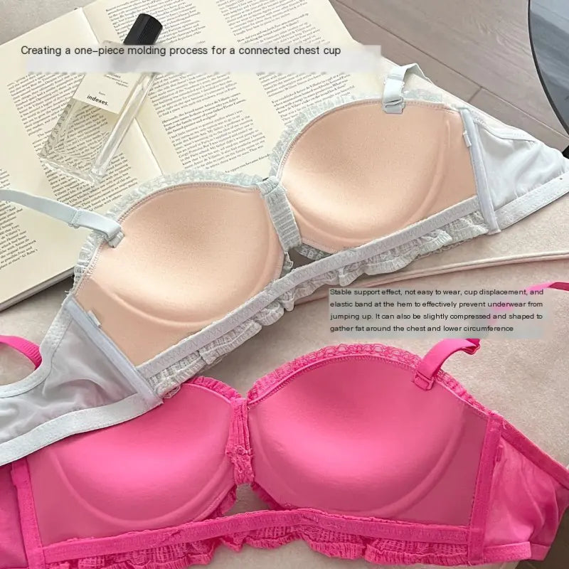 "Half Cup Strapless Push-Up Bra Set for Women" - Lingerie