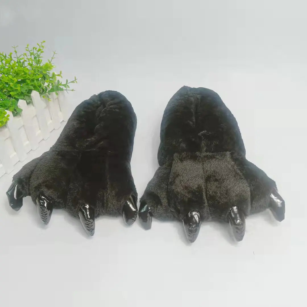 Dinosaur Paw Cartoon Couple Cotton Slippers (Warm Shoes)- 888