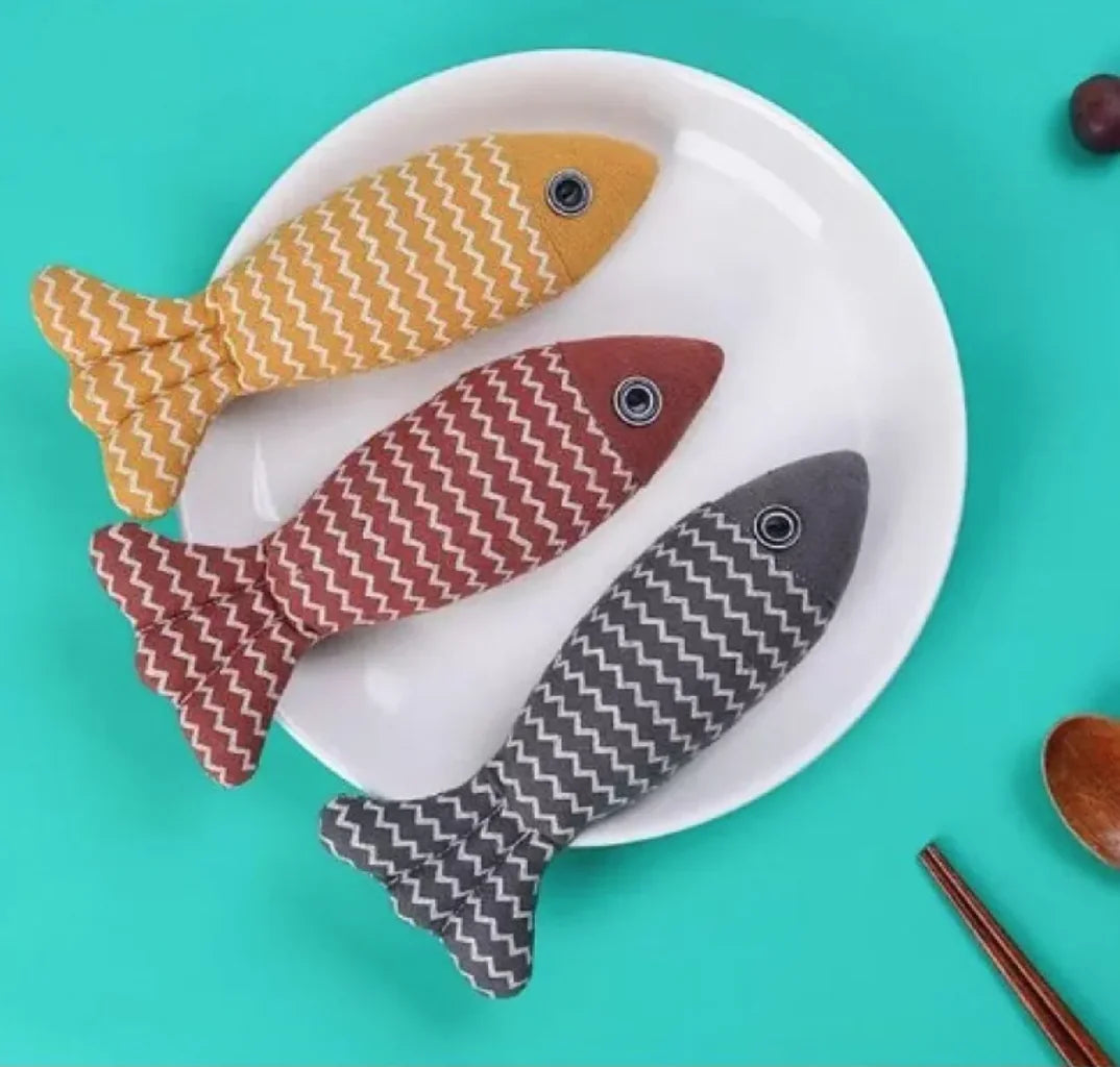 Linen Fish Cat Toy - 888