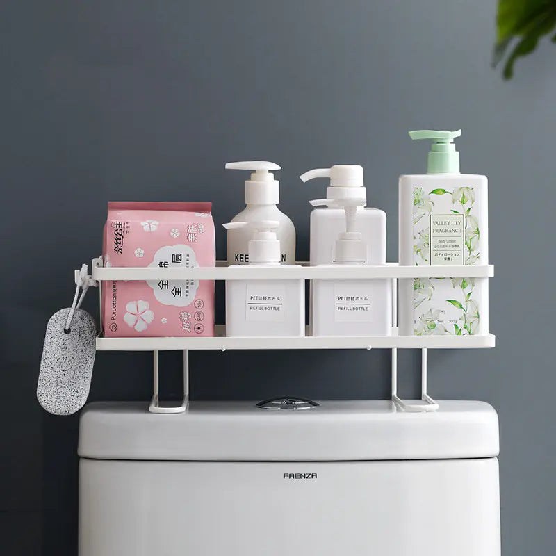Wall-Mounted Toilet Storage Rack for Bathroom Organization