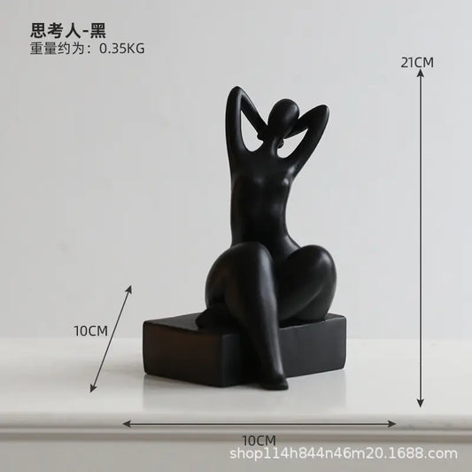 Modern Minimalist Bookends Figurine for Home & Office