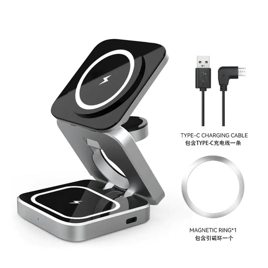 3-in-1 Desktop Wireless Charger Stand for Samsung & Google