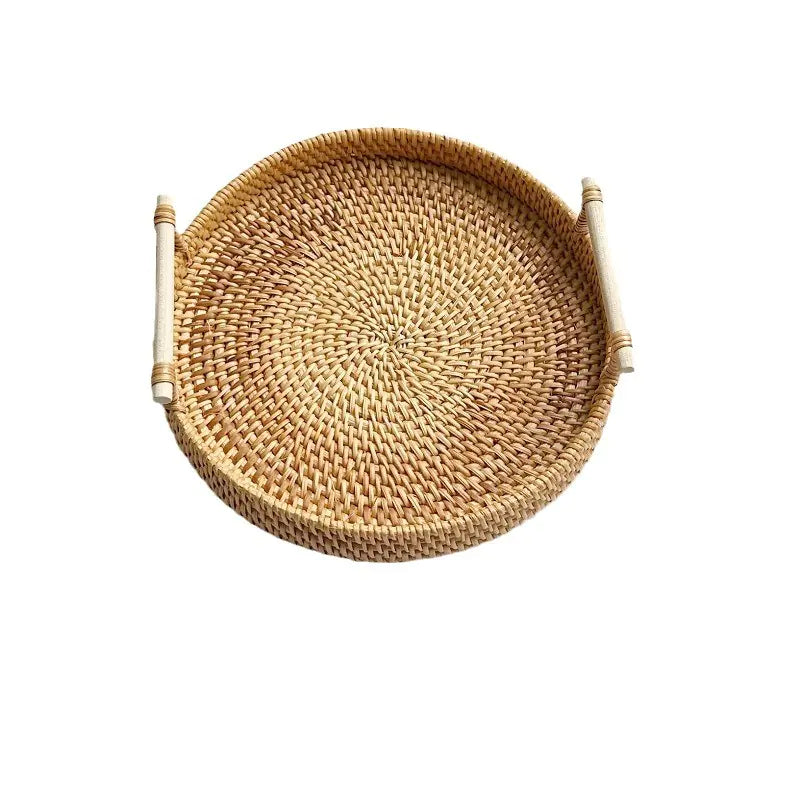 Vietnamese Woven Rattan Snack Storage Basket (Small)