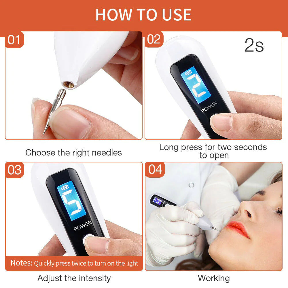 Electric Laser Plasma Pen Mole Removal Dark Spot Remover Skin Wart Tag Tattoo