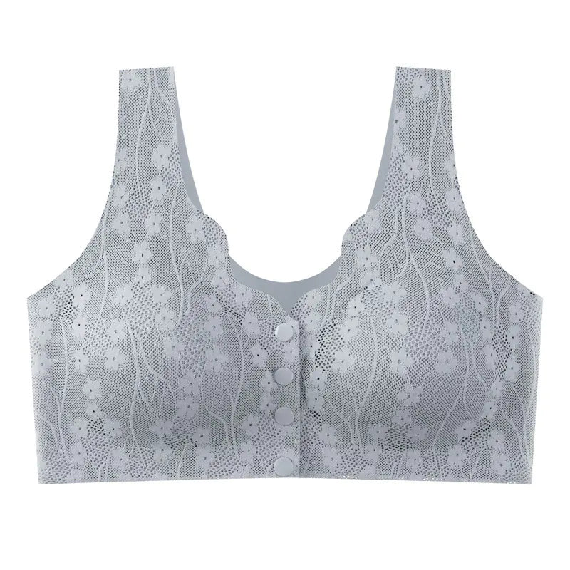 Plus Size Seamless Front Closure Bra for Mature Women - Lingerie