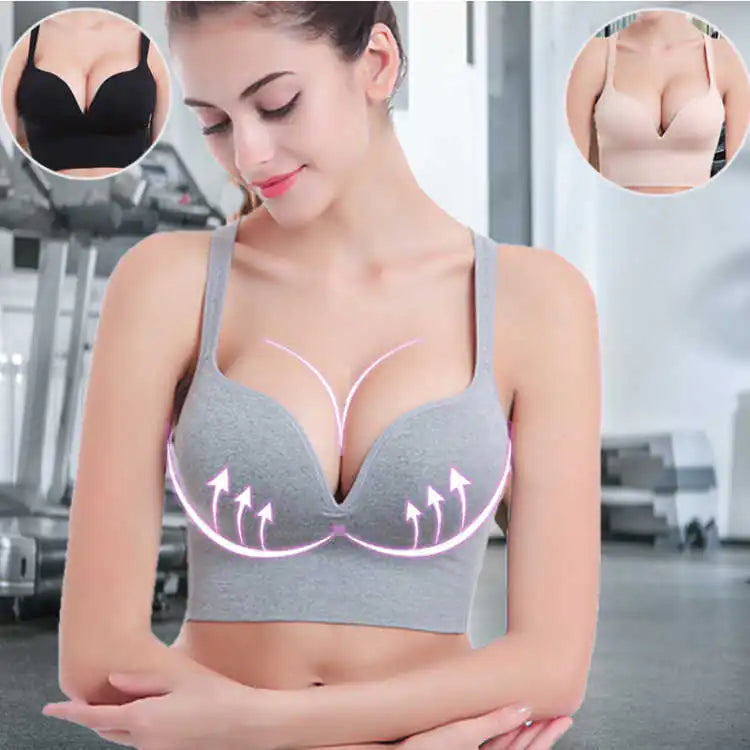 Wireless Sports Bra with Breathable Yoga Vest - Lingerie