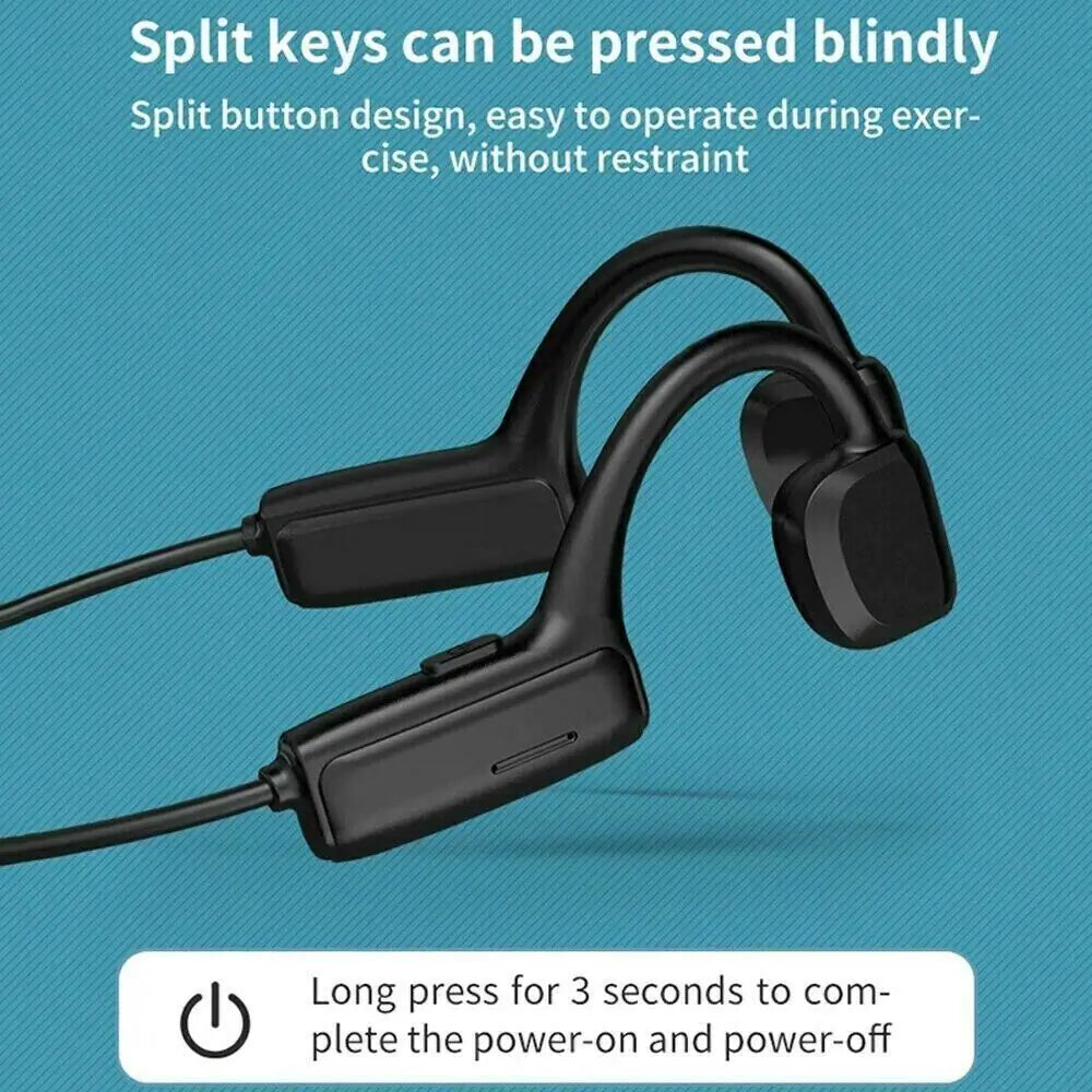Bone Conduction Headphones Bluetooth 5.1 Wireless Outdoor Sport Headset