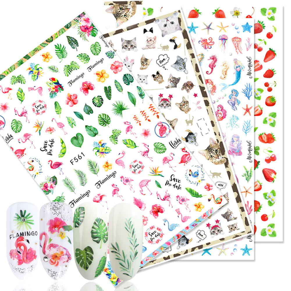 F Series Nail Stickers - Summer Dandelion Design