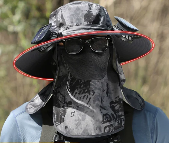 Solar Fan Outdoor Sun Hat - 888